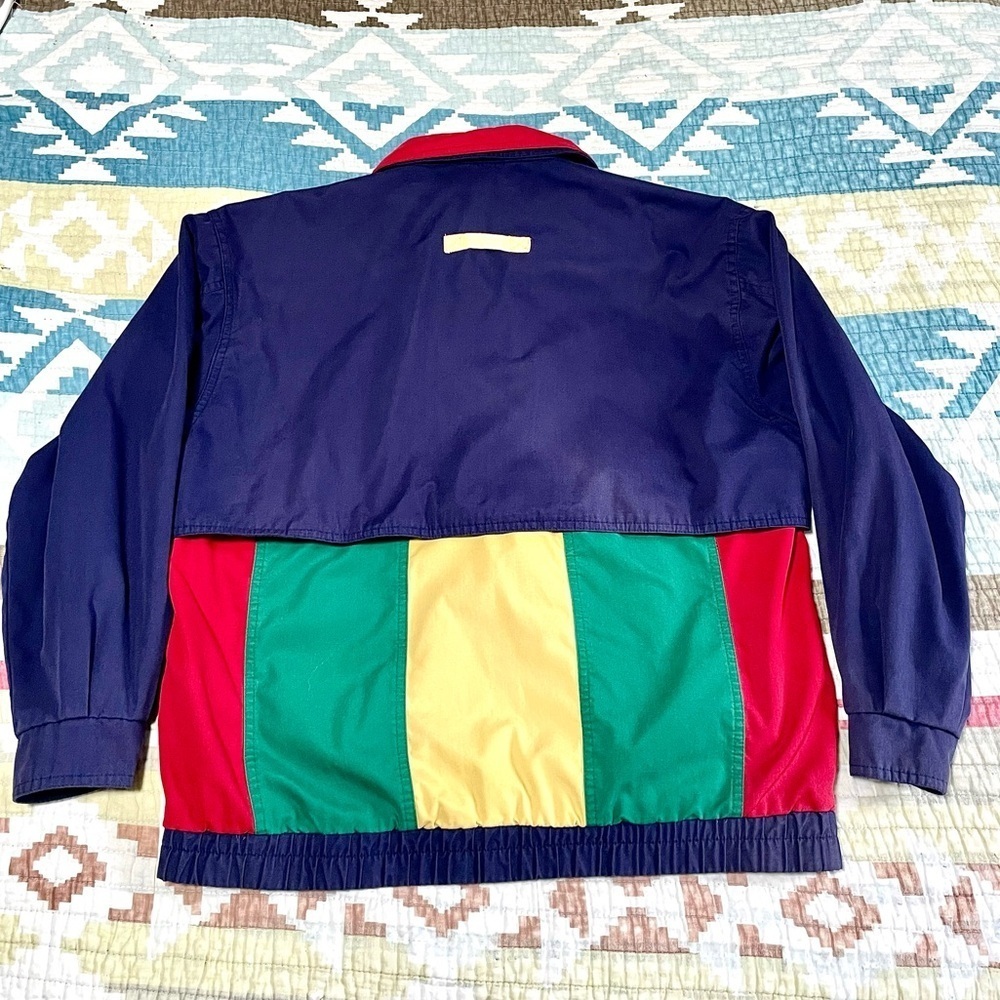 Vintage London Fog Limited Ed. Jacket Windbreaker Navy Red Yellow Size XS EUC